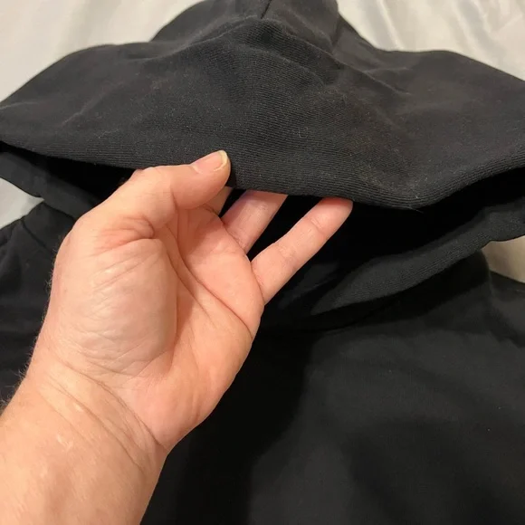 NIP Lucid Blanks Black Heavy 600 GSM Fleece Hoodie Size Medium M - Picture 4 of 7